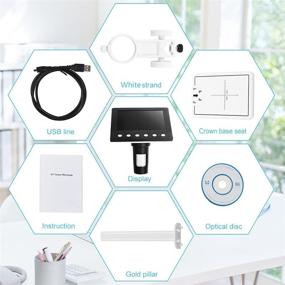 img 2 attached to 🔬 High-resolution Digital Microscope with LED Screen Display - Perfect for Phone Repair, Soldering, Jewelry Appraisal & Biologic Study