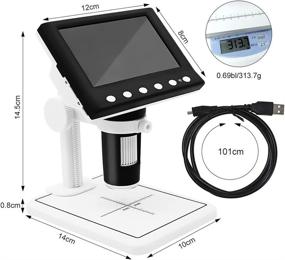 img 3 attached to 🔬 High-resolution Digital Microscope with LED Screen Display - Perfect for Phone Repair, Soldering, Jewelry Appraisal & Biologic Study