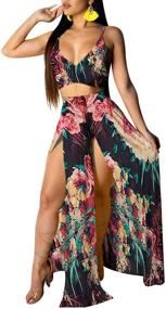 img 3 attached to Aro Lora Womens Printed Two Piece Women's Clothing in Dresses