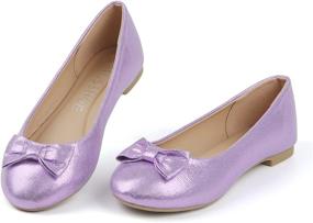 img 4 attached to MUSHOOE Serena-100 Mary Jane Ballerina Flat Shoes for Girls, Toddlers, Little Kids, and Big Kids