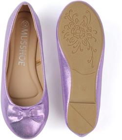 img 1 attached to MUSHOOE Serena-100 Mary Jane Ballerina Flat Shoes for Girls, Toddlers, Little Kids, and Big Kids