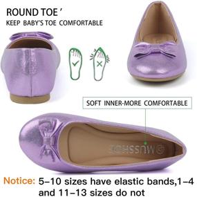 img 2 attached to MUSHOOE Serena-100 Mary Jane Ballerina Flat Shoes for Girls, Toddlers, Little Kids, and Big Kids