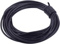 📿 konmay 10-yard 3.0mm black solid round real leather cord for jewelry making, crafting, and beading logo