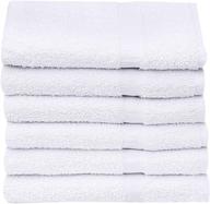 🛁 soft & quick dry: 36 pcs new white 20x40 cotton blend economy bath towels - premium quality, bulk value (3 dozen) logo