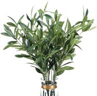 🌿 funarty 5pcs artificial olive leaf stems - 37" tall with 270 leaves - fake eucalyptus branches for wedding greenery decor and floral arrangements logo