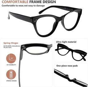 img 2 attached to 👓 Eyekepper 4-Pack Oversized Cateye Reading Glasses for Women - Stylish Readers for Better Comfort and Vision