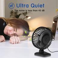 💨 zuvas desk fan: usb powered small fan, quiet & portable, 3 speeds, adjustable head - perfect for home, office, bedroom (black) logo