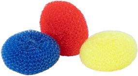 img 1 attached to Ultimate Set of 3 Round Nylon Scouring Pads: Dish Scrubbers, Mesh Scourers, and Nylon Scrubbers