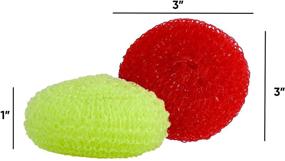 img 3 attached to Ultimate Set of 3 Round Nylon Scouring Pads: Dish Scrubbers, Mesh Scourers, and Nylon Scrubbers