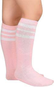 img 3 attached to 🧦 Durable Durio Kids Soccer Socks: Soft Cotton Knee High Sports Tube Socks for Boys and Girls