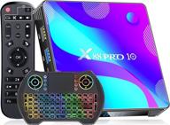 📺 latest x88pro 10 android tv box 2021 - 4gb ram 32gb rom | backlit keyboard | dual-wifi | 4k 3d | usb 3.0 | bt 4.2 логотип