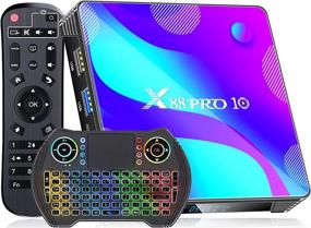 img 4 attached to 📺 Latest X88PRO 10 Android TV Box 2021 - 4GB RAM 32GB ROM | Backlit Keyboard | Dual-WiFi | 4K 3D | USB 3.0 | BT 4.2