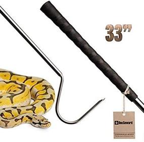 img 2 attached to Copperhead Series Stainless Steel & Copper Snake Hook for Small Snakes up to the Size of a Ball Python, with 33-inch Cage Length - DocSeward