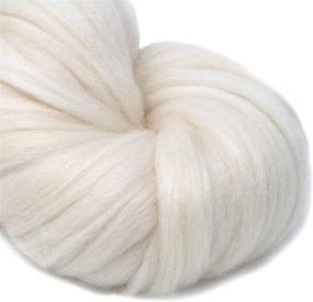 img 4 attached to 🧶 Luxuriously Soft Living Dreams Yarn ELEGANCE: Super Bulky MERINO SILK for Needle Knitting and Crochet - Ideal for Cozy Chunky Knits! (Ivory)