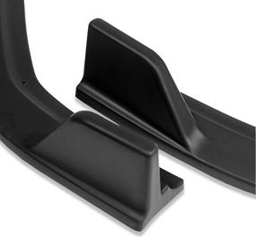 img 1 attached to DNA Motoring 2-PU-693 3Pc Matte Black ABS Front Bumper Lip With Vertical Stabilizer Replacement For 12 Civic