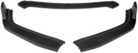 img 3 attached to DNA Motoring 2-PU-693 3Pc Matte Black ABS Front Bumper Lip With Vertical Stabilizer Replacement For 12 Civic