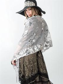 img 1 attached to Bohomonde Madison Shawl with Long Fringe & Sequin Embellishments – Perfect for Evening Wraps