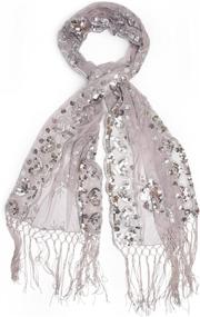 img 4 attached to Bohomonde Madison Shawl with Long Fringe & Sequin Embellishments – Perfect for Evening Wraps