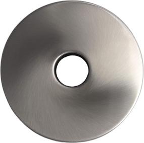 img 4 attached to Enhance Your Bathroom with Corla Modern Extra Large Shower Arm Flange 3.5” Replacement Escutcheon Cover Plate (Brushed Stainless Steel)