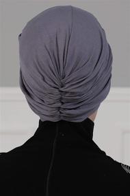 img 1 attached to Instant Turban Cotton Scarves: Lightweight Women's Accessories for Scarves & Wraps