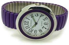 img 2 attached to Elevate Your Style with Numbers Stretch Elastic Fashion Wincci Women’s Watches