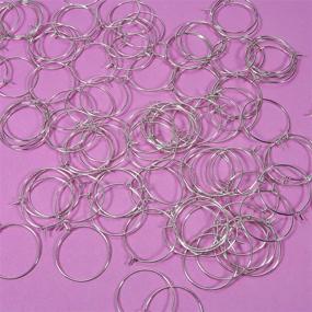 img 2 attached to 🍷 TOAOB 100pcs 25mm Silver Plated Wine Glass Charm Rings: Ideal for Earrings, Beading Hoop & Party Favors!