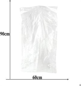 img 1 attached to Fengheshun Pack of 100 Garment Bags: Transparent Suit Dust Covers, Dress and Gown Storage - Waterproof & Dustproof (60×90cm)