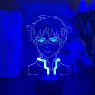 wnwnya -3d night light the disastrous life of saiki k led anime lamp 🎁 3d illusion nightlights color changing table lamp - perfect christmas gift [remote control included], wnwnya-71646603 логотип