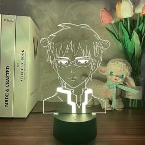 img 2 attached to WNWNYA -3D Night Light The Disastrous Life of Saiki K Led Anime Lamp 🎁 3D Illusion Nightlights Color Changing Table Lamp - Perfect Christmas Gift [Remote Control Included], WNWNYA-71646603