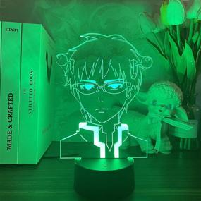 img 3 attached to WNWNYA -3D Night Light The Disastrous Life of Saiki K Led Anime Lamp 🎁 3D Illusion Nightlights Color Changing Table Lamp - Perfect Christmas Gift [Remote Control Included], WNWNYA-71646603