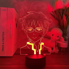 img 1 attached to WNWNYA -3D Night Light The Disastrous Life of Saiki K Led Anime Lamp 🎁 3D Illusion Nightlights Color Changing Table Lamp - Perfect Christmas Gift [Remote Control Included], WNWNYA-71646603