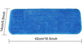 img 2 attached to 🧼 High-Quality Microfiber Cleaning Pads for Reveal Mops | Pack of 6 | Fits 16-18 inch Mops | Washable & Reusable | 16.5 x 5.5 inch