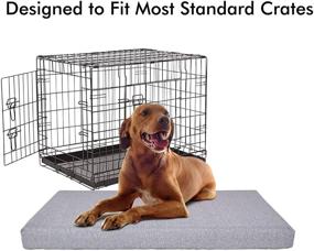 img 2 attached to Comfort and Relief: PETLIBRO Memory Foam Dog Crate Bed for Therapeutic Joint & Muscle Support