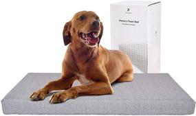 img 4 attached to Comfort and Relief: PETLIBRO Memory Foam Dog Crate Bed for Therapeutic Joint & Muscle Support