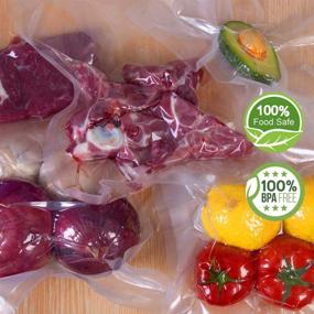 img 2 attached to 🥡 WVacFre 100 Quart Size 8x12Inch 4mil Food Saver Vacuum Sealer Bags: Commercial Grade, BPA Free, Heavy Duty, Ideal for Food Vac Storage or Sous Vide Cooking