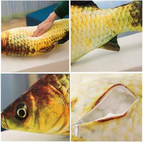 img 2 attached to 🐟 Giant 3D Carp Plush Pillow: Soft Fish Cushion Stuffed Toy for Home Decor & Kids Gifts (31inch/ 78cm)