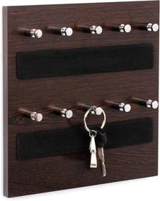 img 3 attached to 🔑 Bluewud Skywood Wall Mountable Smart Key Organizer Keychain - Wenge, Holds up to 10 Keys