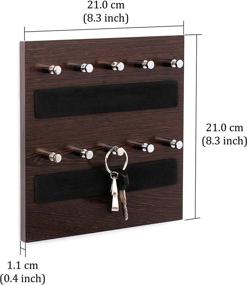 img 2 attached to 🔑 Bluewud Skywood Wall Mountable Smart Key Organizer Keychain - Wenge, Holds up to 10 Keys