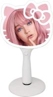 💡 optimize your search: hello kitty led handheld mirror with adjustable brightness & standing base for makeup vanity logo