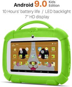 img 3 attached to 📱 KUNWFNIX 7-inch Kids Tablet - GMS-Certified Android 9.0 & Kids-Mode, Dual System, Quad Core, 1GB RAM, 16GB ROM, Dual Camera, Full HD Screen, Google Play & Learning App for Children