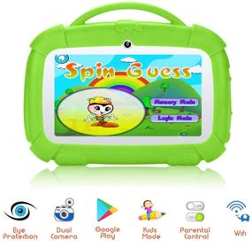 img 2 attached to 📱 KUNWFNIX 7-inch Kids Tablet - GMS-Certified Android 9.0 & Kids-Mode, Dual System, Quad Core, 1GB RAM, 16GB ROM, Dual Camera, Full HD Screen, Google Play & Learning App for Children
