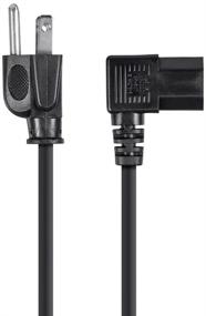 img 3 attached to 💡 Monoprice 6ft Black Right Angle Power Cord - NEMA 5-15P to Right Angle IEC C13, 16AWG, 13A/1625W, SJT, 125V