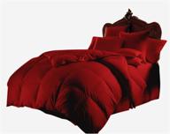 🛏️ prashi beddings all season luxurious 800 series king size comforter - 100% egyptian cotton set, hotel quality 500 gsm, red (90"x102") logo