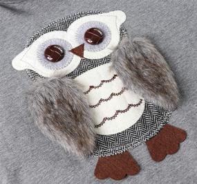 img 1 attached to Cute Owl Kids Hoodies: Fuzzy and Stylish Sweatshirts for Girls