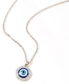 img 2 attached to 💎 Caiyao Rhinestone Necklace: Stylish, Adjustable & Protective Jewelry for Girls