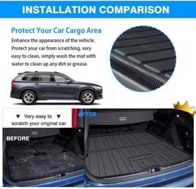 img 1 attached to 🔧 Mixsuper Custom Fit Cargo Liner for Volvo XC90 2016-2022 - Durable, Odorless, All-Weather Trunk Mat Liner - XC90 Accessories - Trunk Floor Mat