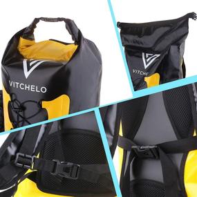 img 2 attached to 🎒 Vitchelo 30L Waterproof Dry Bag Backpack - Ultimate Floating Storage for Travel, Hiking, Boating, Kayaking, Camping & Beach - Includes Waterproof Phone Case - Lightweight & Tear-Free - Lifetime Kayak Bag