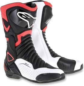 img 4 attached to 👢 Мужские ботинки для мотоциклистов Alpinestars SMX-6 v2 с вентиляцией - черные/красные/белые - размер 36