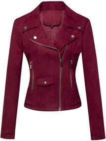 img 4 attached to CHARTOU Womens Notched Collar Crossover Women's Clothing in Coats, Jackets & Vests