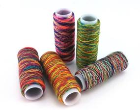 img 1 attached to 🧵 Yueton 20 Spools of 120 Yard Gradient Color Rainbow Polyester Sewing Thread, Ideal for Enhanced SEO